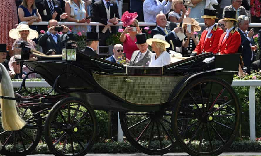 The first carriage in the royal procession has been missing the Queen this week.