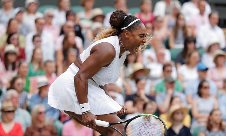 A frustrated Serena Williams.