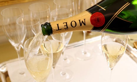 Moët & Chandon poured into champagne glasses