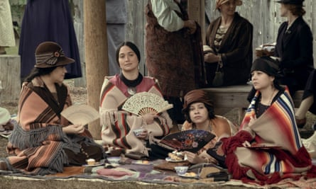 JaNae Collins, Lily Gladstone, Cara Jade Myers and Jillian Dion in “Killers of the Flower Moon,” Apple TV+.