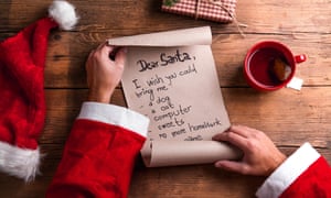 Santa Claus and wish list