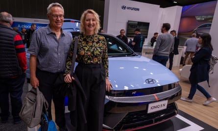 Corinne and Dr Steve Cole at the Melbourne EV Show 2023