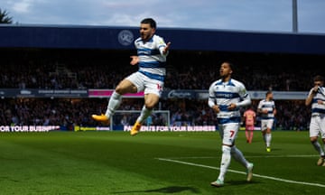 Ilias Chair scores an early goal for QPR against promotion-hopefuls Leeds United.