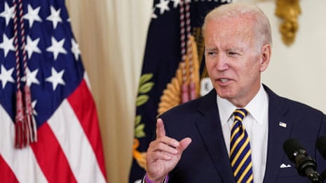 Joe Biden hails 'zero' inflation July in US – video
