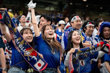 Japan fans before the match