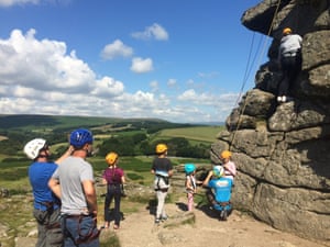 kids learning to rock climbing in Dartmoor with Crag 2 Mountain