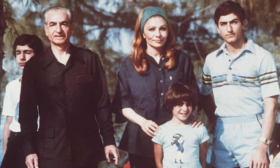 The shah of Iran, with his wife, Farah, and their children in the Bahamas, 1979. 