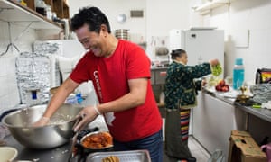 Loga and Dolma Yangchen in the kitchen of their Tibetan restaurant, Loga’s Corner.
