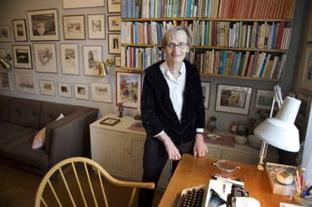 Karin Nyman next to her mother’s desk in 2015.