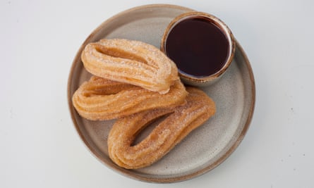 Churros and chocolate sauce
