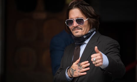 Johnny Depp arriving at the high court on Monday