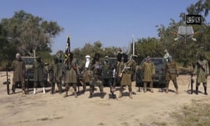 An image from a video released by Boko Haram in 2014.
