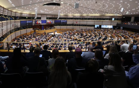 A general view during the plenary session of the EU Parliament in Brussels, Belgium, 22 May 2025. The European Parliament’s plenary session in Brussels runs from 21 to 22 May 2025.