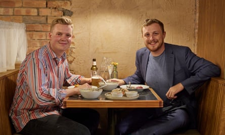 Smiling portrait of diners Joe and Rory