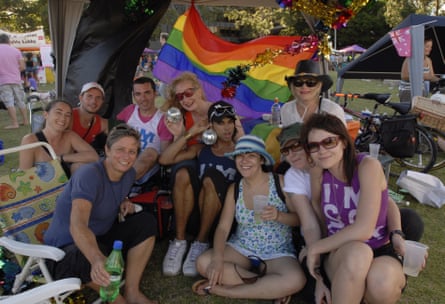 Cayte Latta and friends at Sydney Gay and Lesbian Mardi Gras Fair Day, 2007.