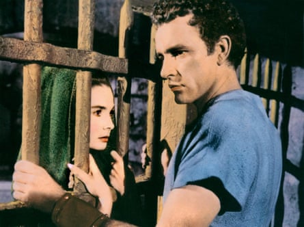 Jean Simmons and Richard Burton in The Robe.
