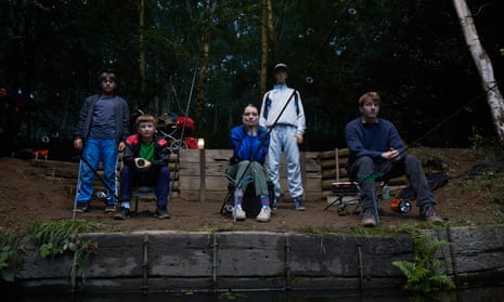 Gianlucca Gallucci, Ethan Wilkie, Esme Creed-Miles, Angus Imrie and Tom Varey in Pond Life.