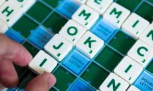 Letters on a Scrabble board
