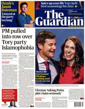 Guardian front page 24 January