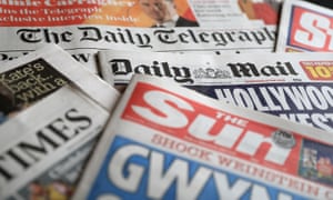 A collection of British newspapers