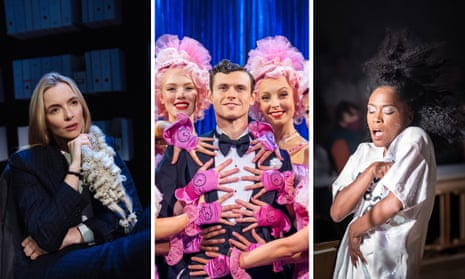 From left … Jodie Comer in Prima Facie, Charlie Stemp in Crazy for You and Marie-Astrid Mence in Oklahoma!
