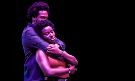 Tosin Cole wraps his arms around Heather Agyepong in romantic clinch