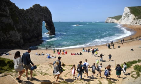 The rise in visits to domestic attractions such as Durdle Door in Dorset masked an overall drop in domestic tourism away from coastal and rural areas.