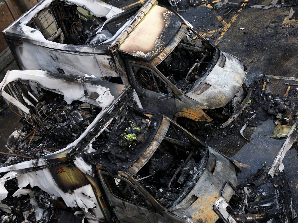 Two men arrested in connection with arson attack on Jewish community ambulances | UK news | The Guardian