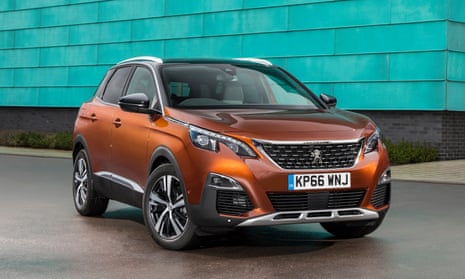 Peugeot’s new 3008 SUV GT parked against a green wall