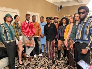 Midetush. Founded in Nigeria in 2016, Olumide Oyewunmi’s Midetush has been making its way to the UK recently, showing at Leicester fashion week in March. The collection, called Afrocentrism, used striped Aso-Oke fabric, sourced from vendors in Nigeria. Reworked into shirts, jackets and shorts, with a preppy theme, the designs have a fresh appeal.