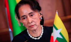 Aung San Suu Kyi in 2018. She has been held by the military since it seized power on 1 February 2021.