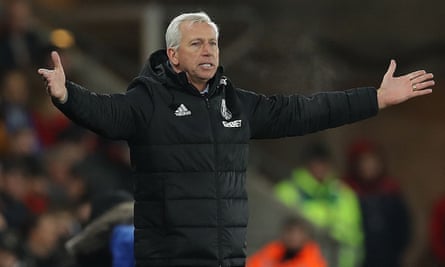 Alan Pardew’s arrival has not produced an immediate upturn in West Bromwich Albion’s fortunes