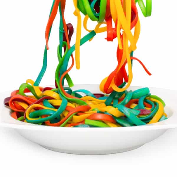 Multicoloured noodles
