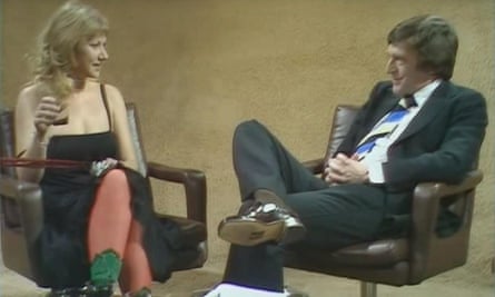 Interviewing the actor Helen Mirren in 1975