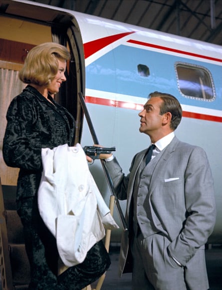 Honor Blackman and Sean Connery in Goldfinger.