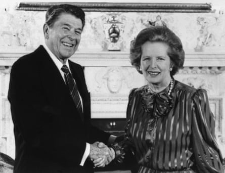 Ronald Reagan and Margaret Thatcher in 1984.