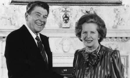 Ronald Reagan and Margaret Thatcher, pictured in 1984, ushered in the era of neoliberalism.
