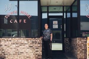 Owner JJ Floyd stands outside JJ’s Down Home Cafe in downtown Odessa.