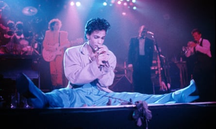 Prince performing at Wembley Arena, London, on the Parade tour, 1986.