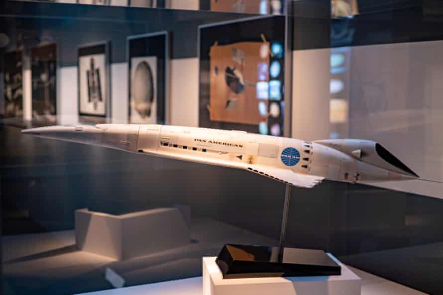 A model of the Orion III space plane, from about 1965, designed by Harry Lange. Reproduction by Stephen Dymszo, with Karl Tate, 2015.