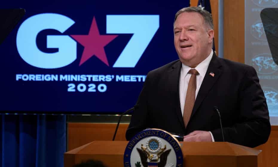 US secretary of state Mike Pompeo has blamed China for the coronavirus pandemic