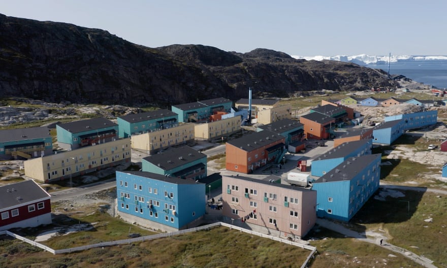 Social housing blocks in Ilulissat, Greenland.
