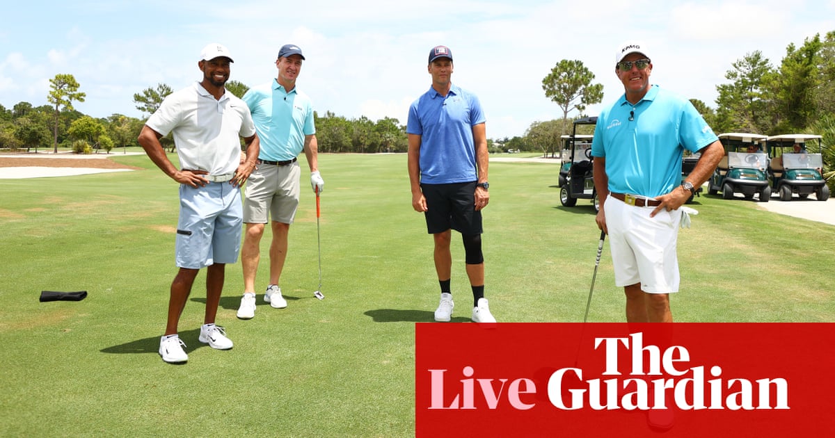The Match: Tiger Woods & Peyton Manning v Phil Mickelson & Tom Brady – live!