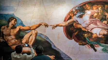 The Creation of Adam, fresco painted Michelangelo, 1508-1512.