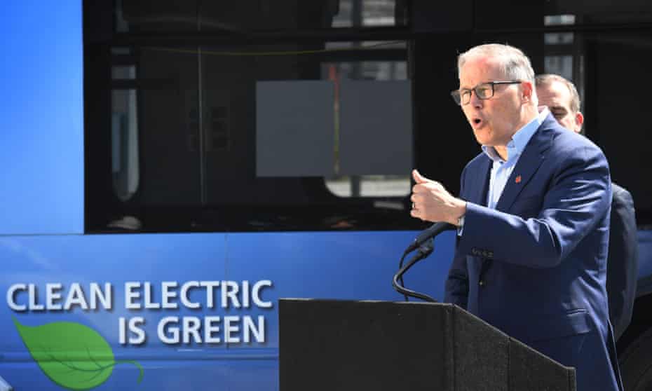 Jay Inslee’s climate change plan echoes progressives’ Green New Deal, but with far more details and fewer commitments to social programs.