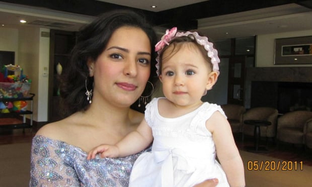 Hamed Esmaeilion’s wife, Parisa, and an infant child.