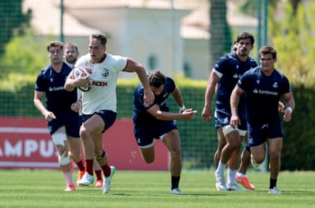 Van der Merwe hits his stride during a Lions training camp in Faro, Portugal.