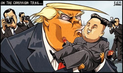 Ben Jennings On Donald Trump S Meeting With Kim Jong Un Cartoon Opinion The Guardian