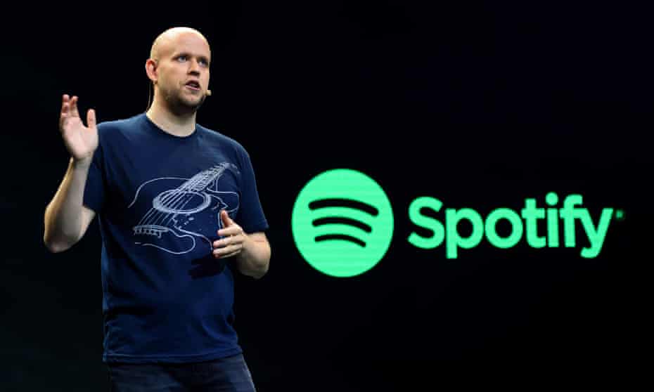 Spotify’s owner Daniel Ek, pictured here in 2015, has said he supported Arsenal as a child.