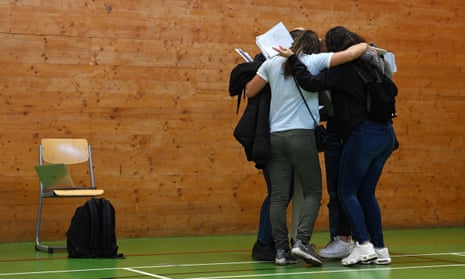 A-level results students